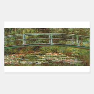 Sticker Rectangulaire Pont français de Monet Giverney