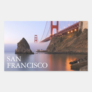 Sticker Rectangulaire Pont Golden Gate   San Francisco Californie
