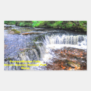 Sticker Rectangulaire Pontneddfechan Falls Walking Trail - Pays de Galle