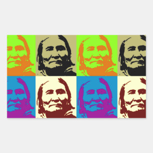 Sticker Rectangulaire Pop Art Freedom Fighter Geronimo