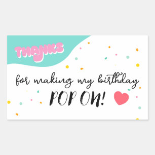 Sticker Rectangulaire Pop On Over Anniversaire