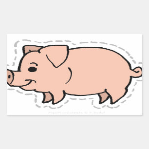 STICKER RECTANGULAIRE PORC