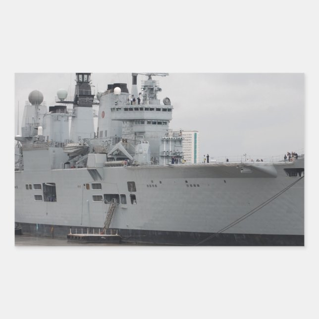 Sticker Rectangulaire Porte-avions britannique (Devant)