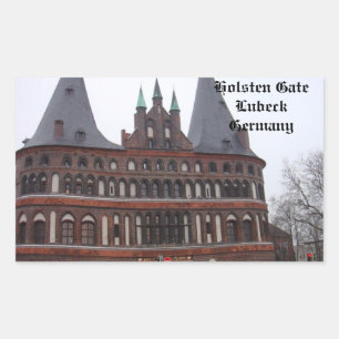 Sticker Rectangulaire Porte de Holsten - Lübeck Allemagne