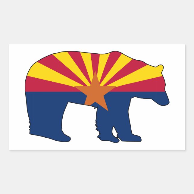 Sticker Rectangulaire Porte-drapeau de l'Arizona (Devant)