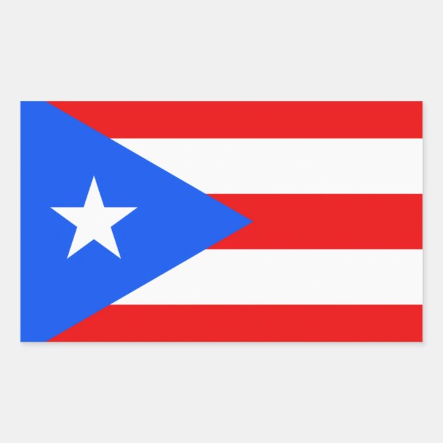 Sticker Rectangulaire Porto Rico (Devant)