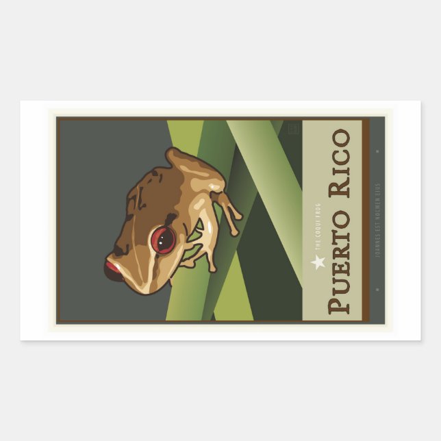 STICKER RECTANGULAIRE PORTO RICO II (Devant)