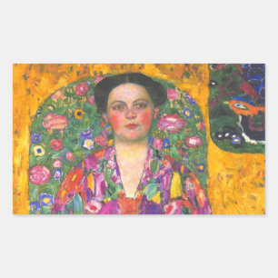 Sticker Rectangulaire Portrait d'Eugenia Primavesi par Klimt