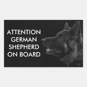 Sticker Rectangulaire Portrait d'un chien de berger allemand