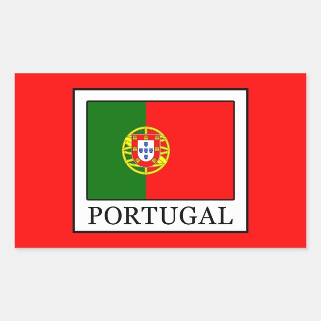Sticker Rectangulaire Portugal (Devant)