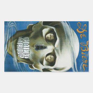 Sticker Rectangulaire Poster magique vintage, De Biere le mystérieux
