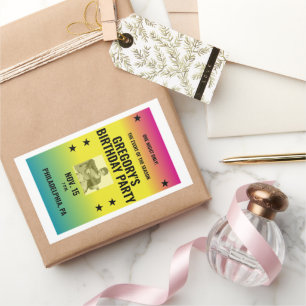 Sticker Rectangulaire Poster vintage Ombre Concert avec photo personnali