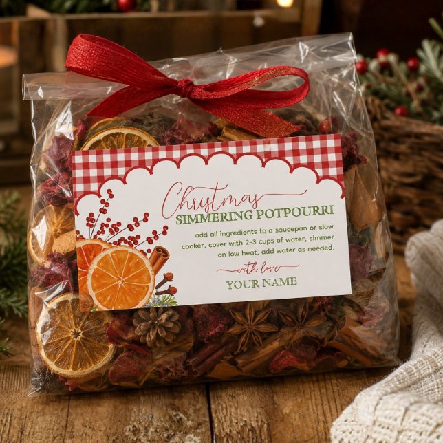 Sticker Rectangulaire Pot-pourri de Noël à chauffer sur la cuisinière à  (Créateur téléchargé)
