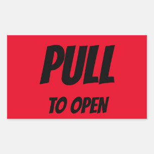 STICKER RECTANGULAIRE POULET POUR OUVRIR LA PORTE