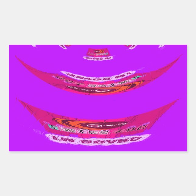 Sticker Rectangulaire Pour drôle, je me manque de toi (Devant)