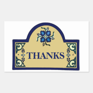 Sticker rectangulaire pour le texte de changement 