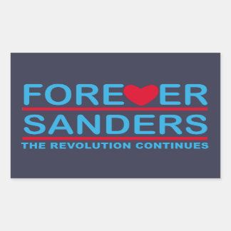 Sticker Rectangulaire Pour toujours Sanders, la révolution continue