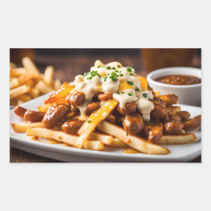 Sticker Rectangulaire Poutine