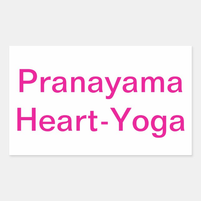 Sticker Rectangulaire Pranayama Coeur Yoga Paix Om Hankamer Artjunkhaus (Devant)