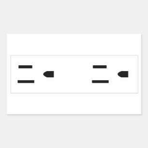 Sticker Rectangulaire Prank Joke Réaliste Fake Plug Socket