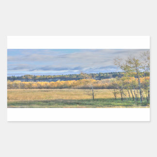Sticker Rectangulaire Pré avec Aspens