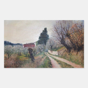 Sticker Rectangulaire PREMIER PRINTEMPS EN GOUVERNALAIS / Paysage Toscan