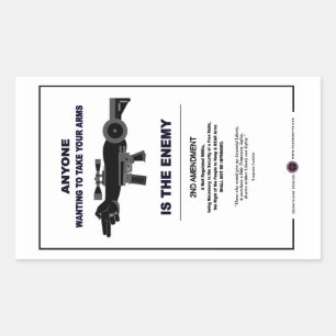 Sticker Rectangulaire Prendre les armes - 2e amendement
