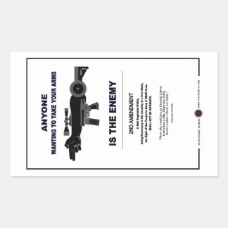 Sticker Rectangulaire Prendre les armes - 2e amendement