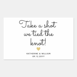 Sticker Rectangulaire Prenez un coup, on a attaché la bouteille de lique