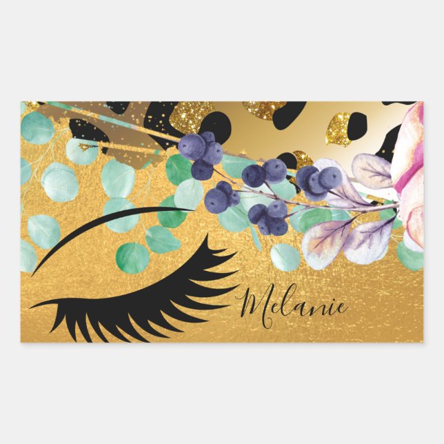 Sticker Rectangulaire Pretty Girly Glitter (Devant)