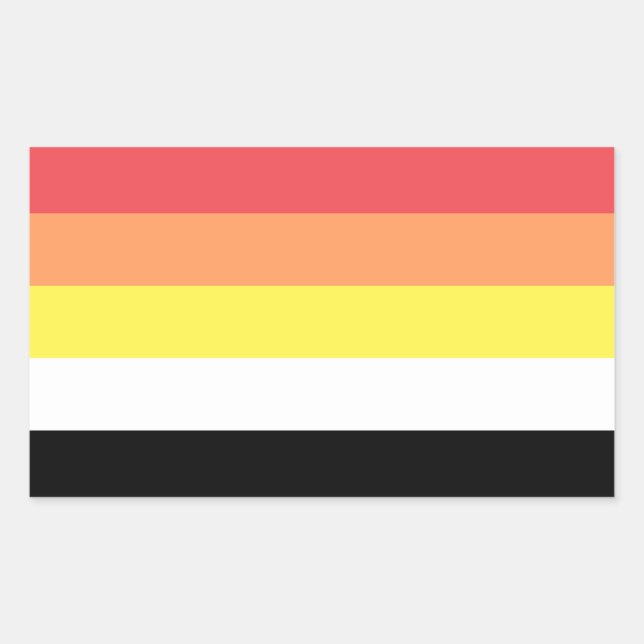 Sticker Rectangulaire Pride akoisexuelle Akoiromantic (Devant)