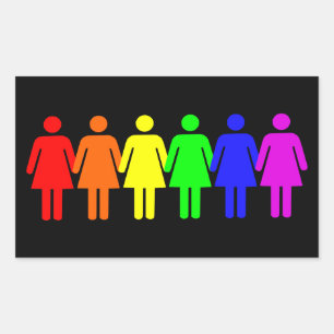 Sticker Rectangulaire Pride lesbienne