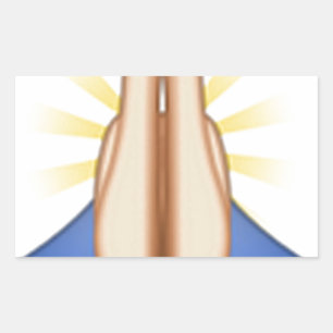 Sticker Rectangulaire prier émoji