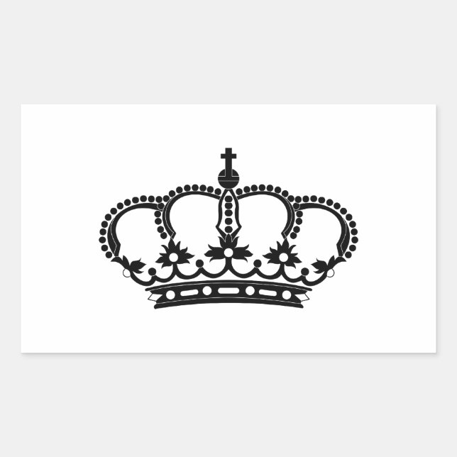 Sticker Rectangulaire Prince Royal Couronne Roi (Devant)