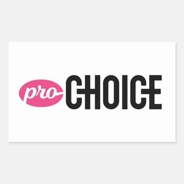 Sticker rectangulaire Pro-Choice (feuille de 4) (Devant)