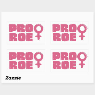 Sticker Rectangulaire Pro Roe Droits des femmes Word Art