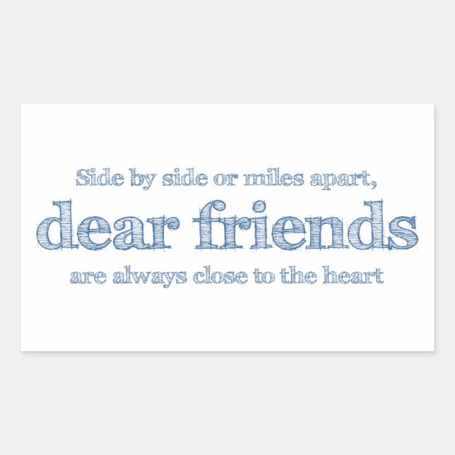 Sticker Rectangulaire Proche du coeur (Devant)