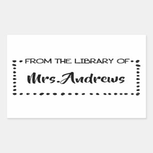 Sticker Rectangulaire Professeur d'art, propriété de classe d'art