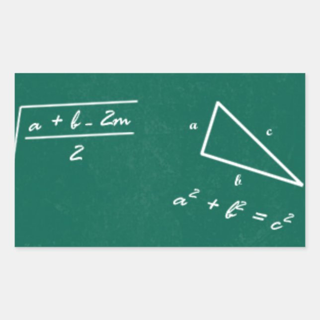 Sticker Rectangulaire professeur de mathématiques algebra geek (Devant)