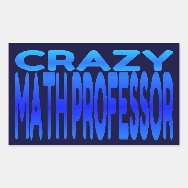 Sticker Rectangulaire Professeur de maths fou (Devant)