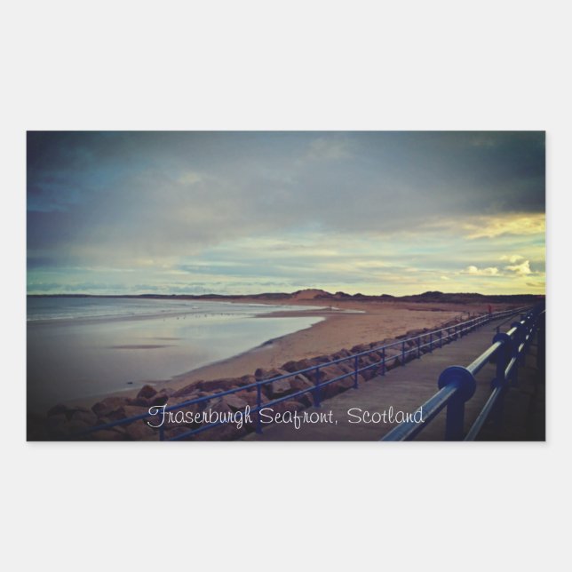 Sticker Rectangulaire Promenade en front de mer de Fraserburgh Bay, Écos (Devant)