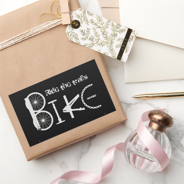 Sticker Rectangulaire Promenez-vous sur les sentiers VÉLO fait à partir  (Cadeaux)