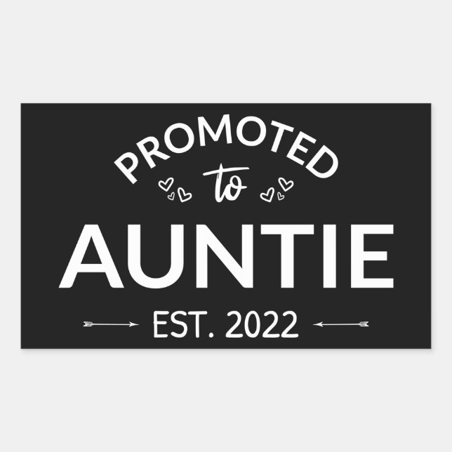 Sticker Rectangulaire Promu À Tante Est. 2022 II (Devant)