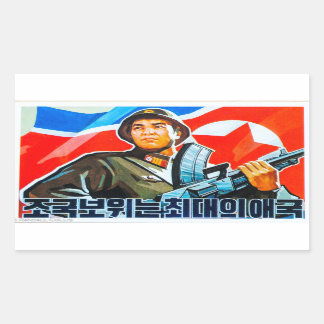 Sticker Rectangulaire Propagation de soldats nord-coréens