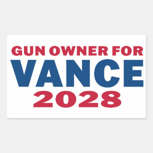 Sticker Rectangulaire Propriétaire d'arme pour Vance 2028
