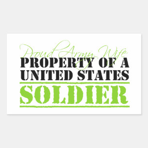 Sticker Rectangulaire Propriété D'Un Soldat