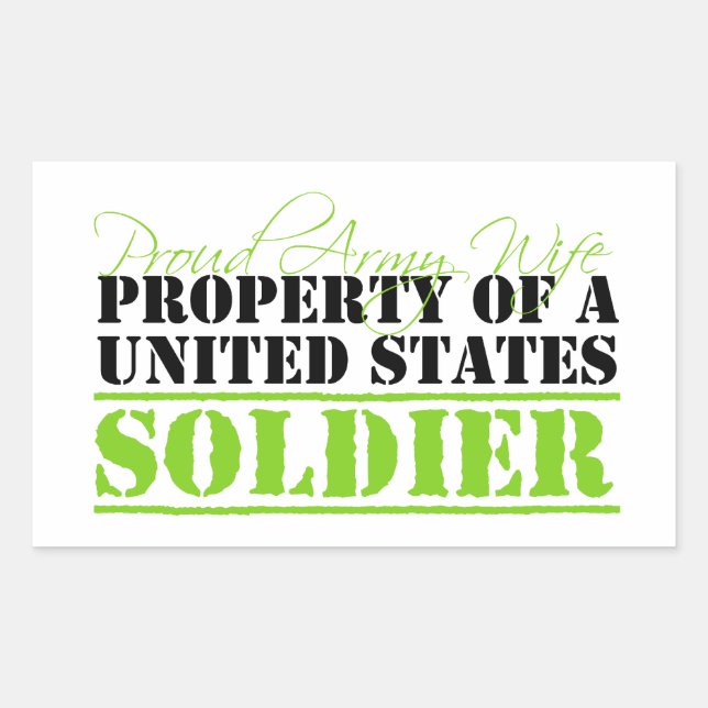 Sticker Rectangulaire Propriété D'Un Soldat (Devant)