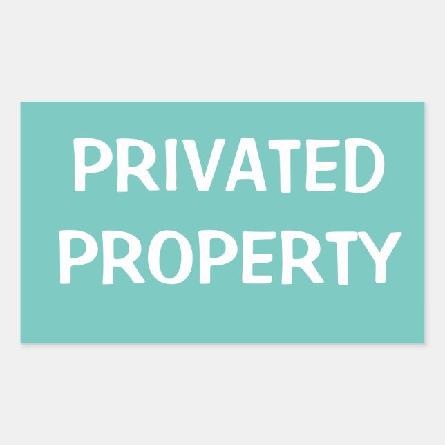 STICKER RECTANGULAIRE PROPRIÉTÉ PRIVÉE (Devant)
