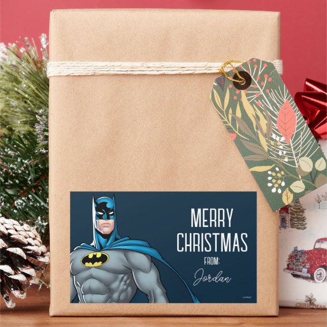 Sticker Rectangulaire Protecteur Batman | Joyeux Noël (vacances)