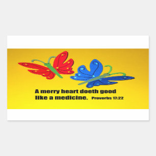Sticker Rectangulaire Proverbes 17:22